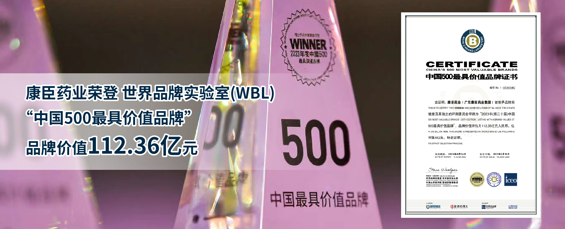 康臣藥業(yè)集團(tuán)品牌價值112.36 億元